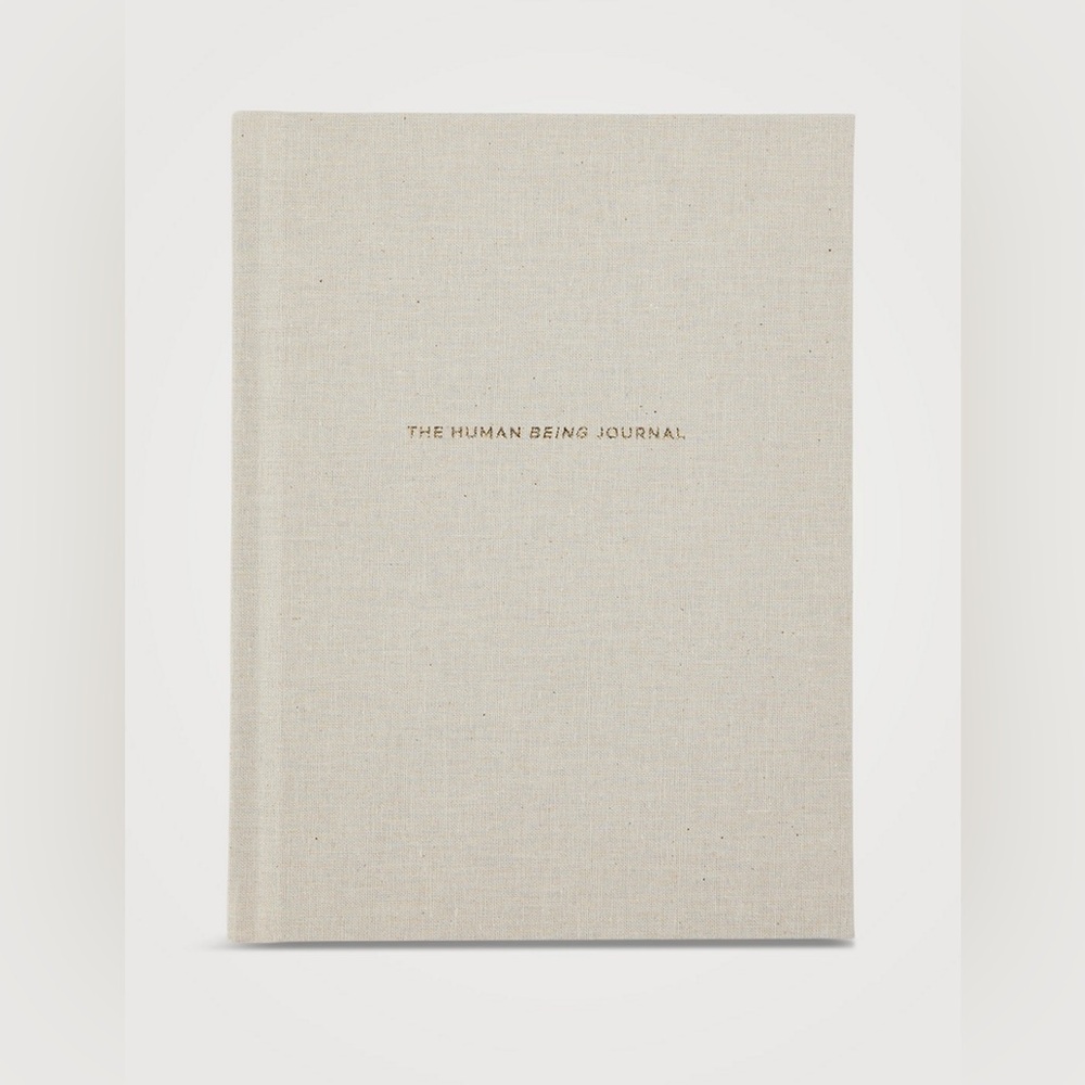 MAHARA MINDFULNESS The Human Being Journal - Natural Linen Hardcover Journal